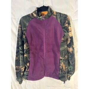 Trail Crest Fleece Jacket Women's Size S Camo Purple Full Zip Outdoor